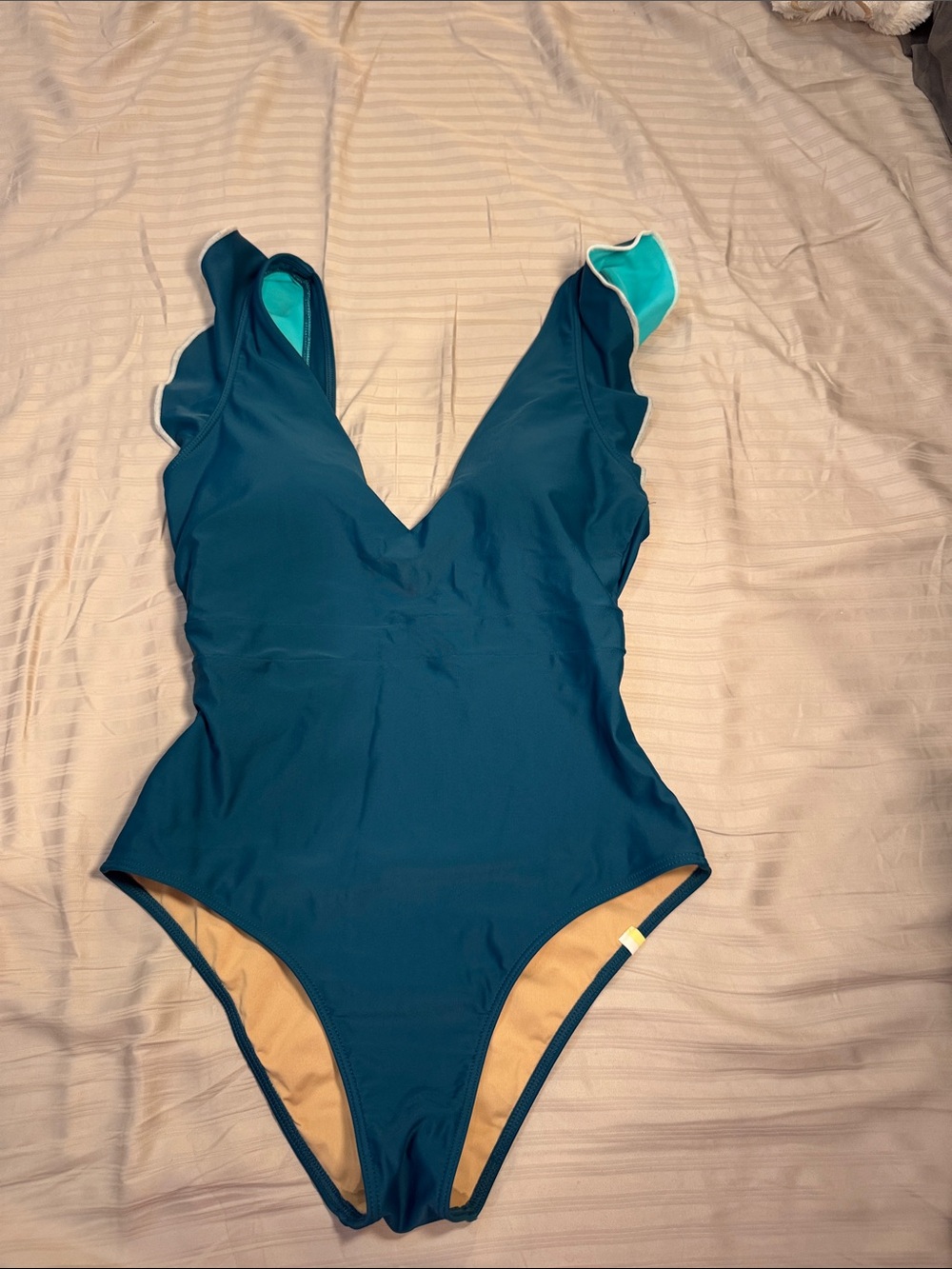summersalt orange and dark teal reversible swim bottom